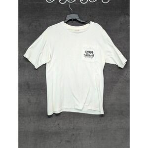 Vintage 90s Awful Arthur's Oyster Bar White T-shirt USA Made Outer Banks Medium
